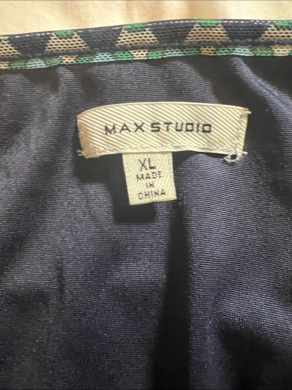 Max Studio Blue Geometric Sleeveless Midi Dress - Picture 5 of 5